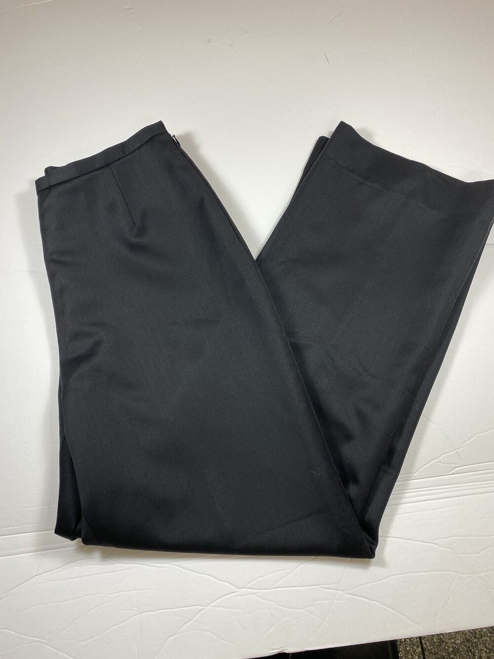 Lafayette 148 Trousers Dress Pants Black Size 10 Fully Lined Side Zip Wool